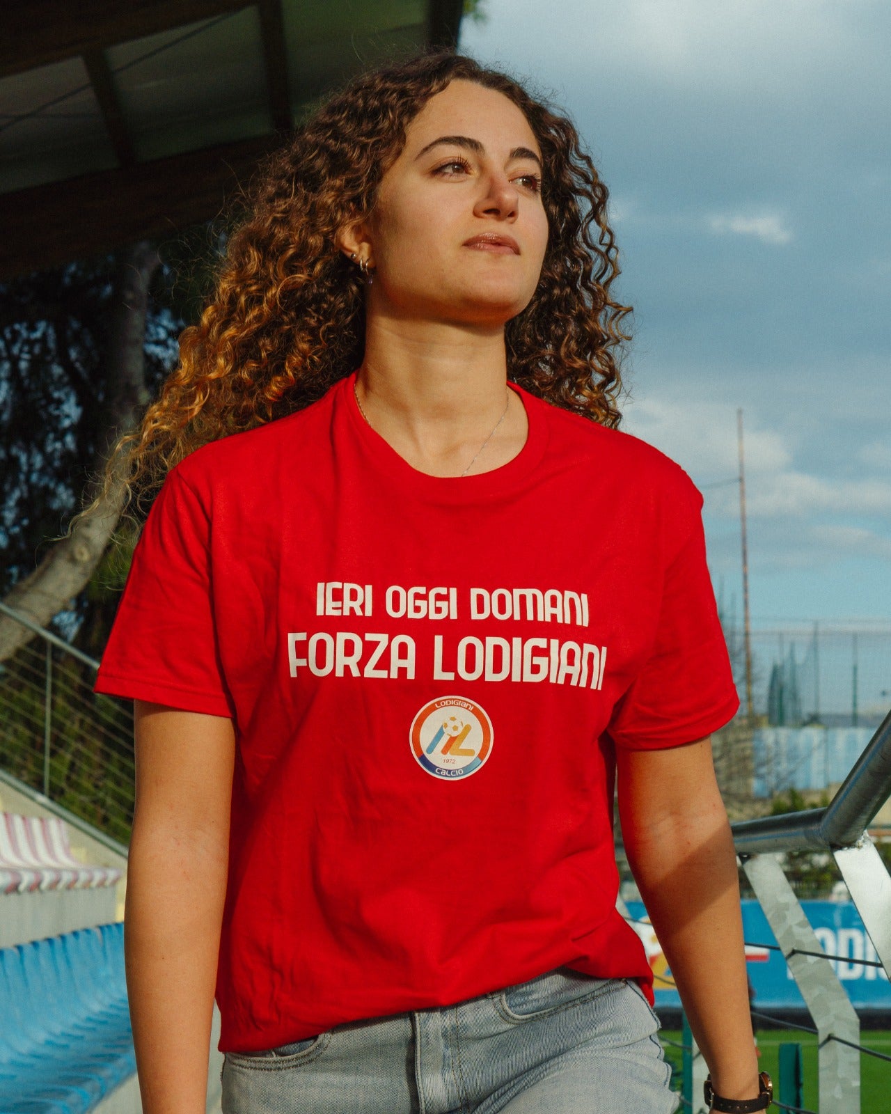 T-SHIRT ROSSA IERI OGGI DOMANI