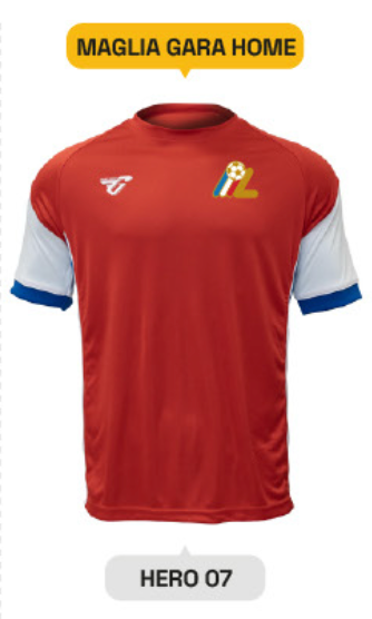 MAGLIA SCUOLA CALCIO (gara+allenamento) E AGONISTICA (gara) - rossa